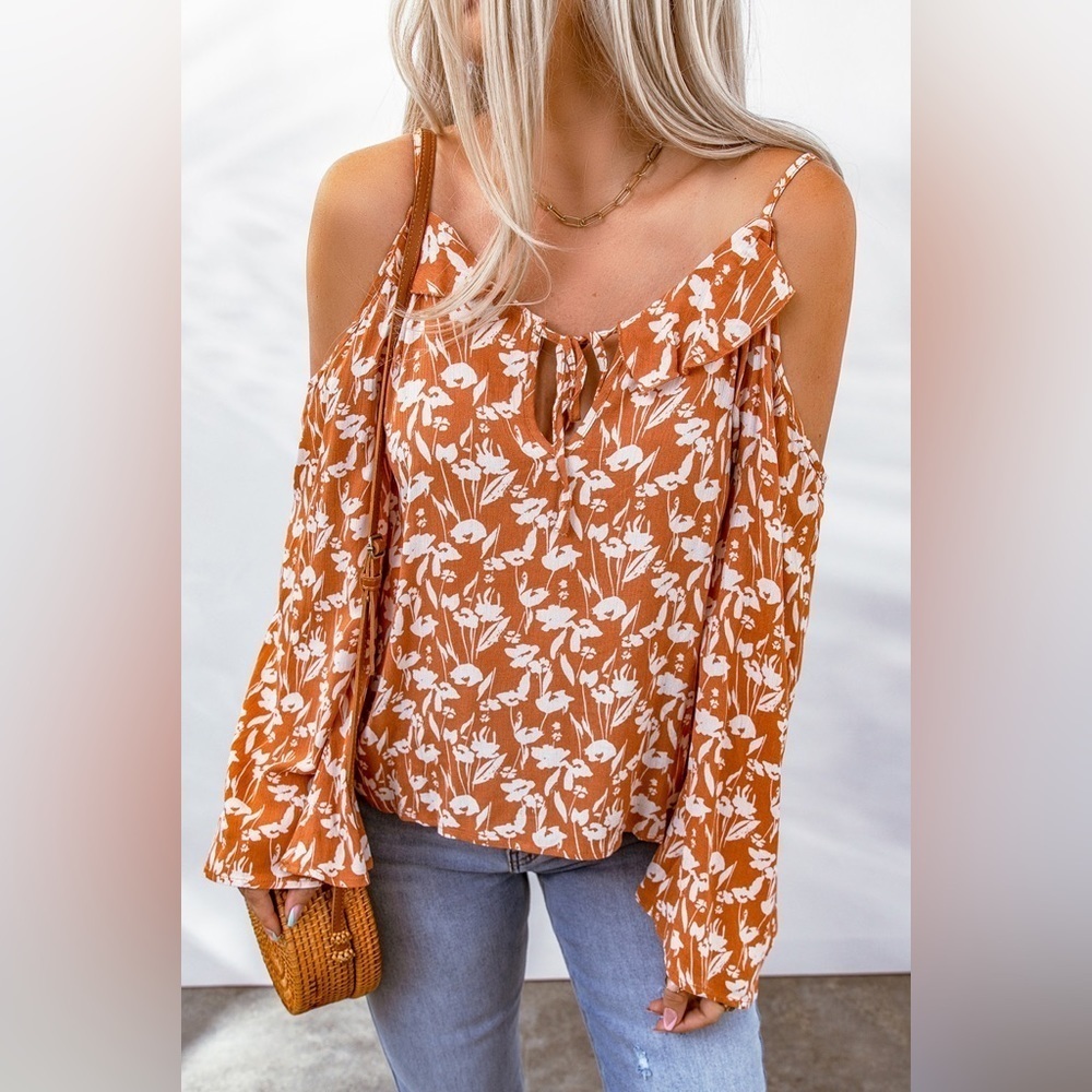 Too Sweet Floral Cold Shoulder Top
